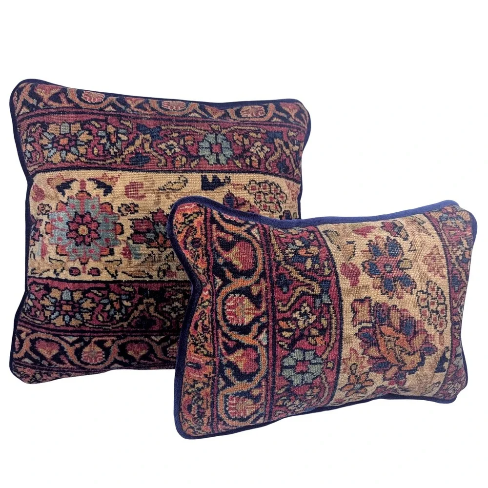 Vintage tapestry Kilim‎ Pillow set Boho Home hand knotted Ethnic throw pillows